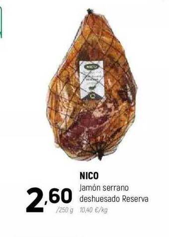 Coviran Nico jamón serrano deshuesado reserva oferta
