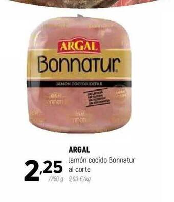 Coviran Argal jamón cocido bonnatur al corte oferta