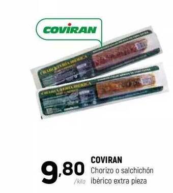 Coviran Coviran chorizo o salchichón ibérico extra pieza oferta