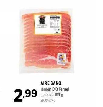 Coviran Aire sano jamón d.o teruel lonchas oferta