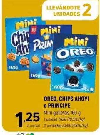Coviran Oreo chips ahoy! o principe mini galletas oferta