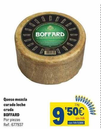 Makro Queso mezcla curado leche cruda boffard oferta