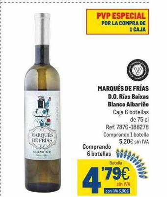 Makro Marqués de frías d.o. rías baixas blanco albariño oferta