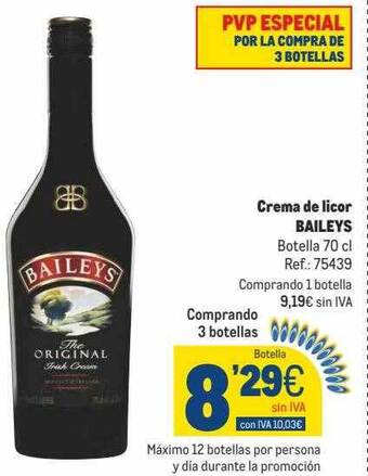 Makro Crema de licor baileys oferta