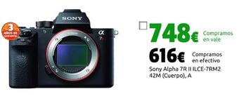 CeX Sony alpha 7r ii ilce-7rm2 42m (cuerpo), a oferta