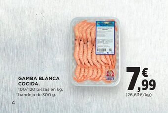 Hipercor Gamba blanca cocida oferta