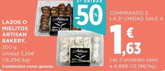 Hipercor Lazos o mielitos artisan bakery oferta