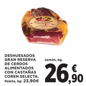 Hipercor Deshuesados gran reserva de cerdos alimentados con castañas coren selecta oferta