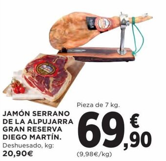 Hipercor Jamón serrano de la alpujarra gran reserva diego martin oferta