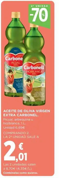 Hipercor Aceite de Oliva Virgen Extra Carbonel oferta