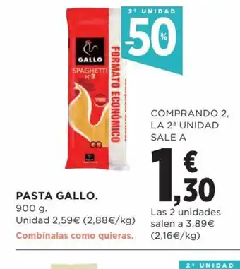 Hipercor Pasta Gallo oferta