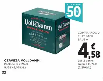 Hipercor Cerveza Volldamm oferta