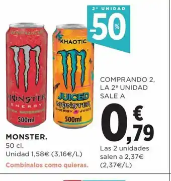 Hipercor Monster oferta