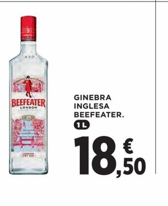 Hipercor Ginebra Inglesa Beefeater 1L oferta