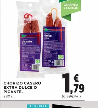 Hipercor Chorizo Casero Extra Dulce o Picante oferta