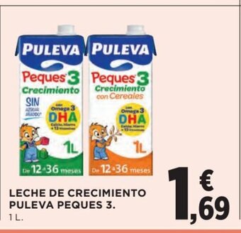 Hipercor Leche de Crecimiento Puleva Peques 3 oferta