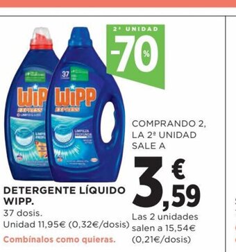 Hipercor Detergente Liquido Wipp oferta