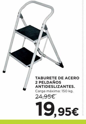 Hipercor Taburete de Acero 2 Peldaños Antideslizantes oferta