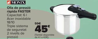 Carrefour Olla a presión rápida faster monix oferta
