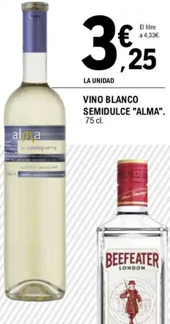 E.Leclerc VIno Blanco Semidulce Alma oferta