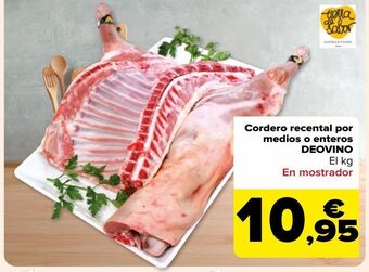 Carrefour Cordero recental por medios o enteros deovino oferta