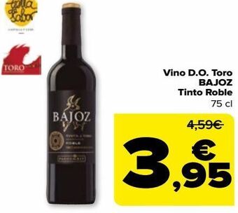 Carrefour Vino d.o. toro bajoz tinto roble oferta