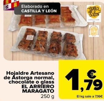 Carrefour Hojaldre artesano de astorga normal, chocolate o glass el arriero maragato oferta