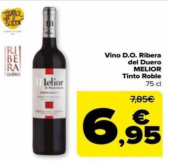 Carrefour Vino d.o. ribera del duero melior tinto roble oferta