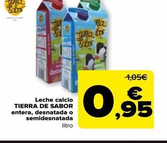 Carrefour Leche calcio tierra de sabor entera, desnatada o semidesnatada oferta