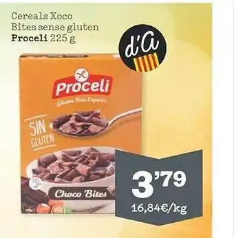 Sorli Cereals xoco bites sense gluten proceli oferta