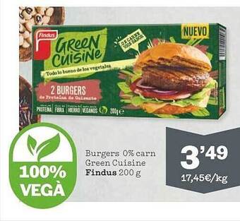Sorli Burgers 0% carn green cuisine findus oferta