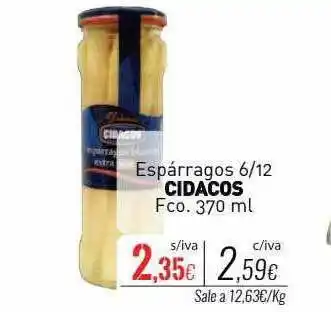 Cuevas Cash Espárragos 6 12 cidacos oferta