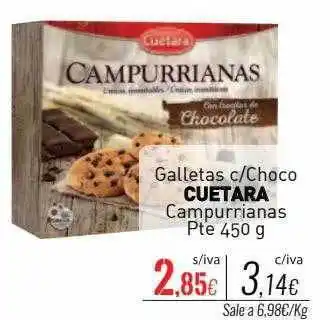 Cuevas Cash Galletas c choco cuetara campurrianas oferta