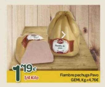 Alsara Supermercados Fiambre pechuga pavo gemi oferta