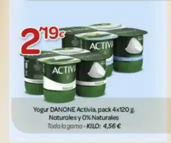 Alsara Supermercados Yogur danone activia pack naturales y 0% naturales oferta