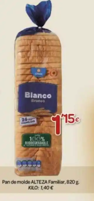 Alsara Supermercados Pan de molde alteza familiar oferta