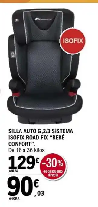E.Leclerc Silla Auto G.2/3 Sistema Isofix Road Fix "Béé" Confort" oferta