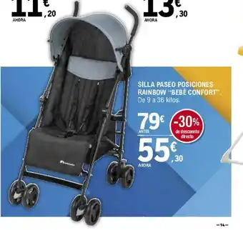 E.Leclerc Silla Paseo Posiciones rainbow "Bebé Confort" oferta