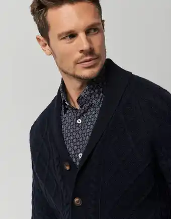 Roberto Verino Chaqueta cuello smoking lana/cachemira azul marino oferta