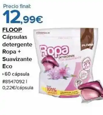 Costco Floop cápsulas detergente ropa + suavizante eco oferta
