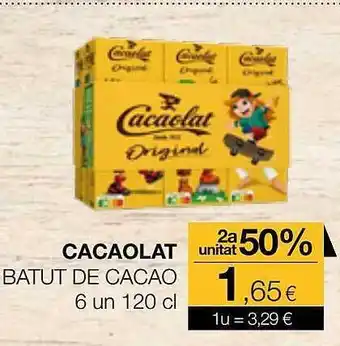 Plusfresc 2a unitat 50% cacaolat batut de cacao oferta