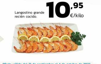 Supermercados Lupa Langostino grande recién cocido oferta