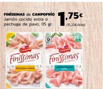 Supermercados Lupa Finissimas de campofrio jamón cocido extra o pechuga de pavo oferta