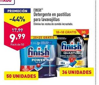 ALDI Finish detergente en pastillas para lavavajillas oferta