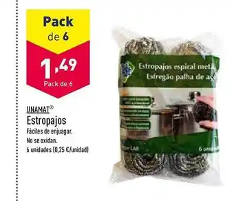 ALDI Unamat estropajos oferta