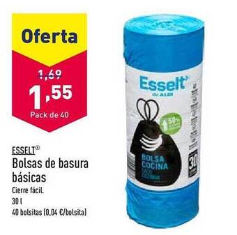 ALDI Esselt bolsas de basura básicas oferta