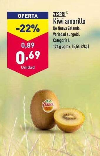 ALDI Zespri kiwi amarillo oferta