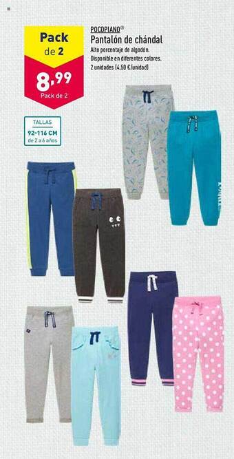 ALDI Pocopiano pantalón de chándal oferta