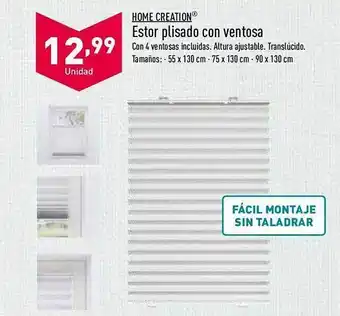 ALDI Home creation estor plisado con ventosa oferta