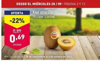 ALDI Kiwi amarillo oferta